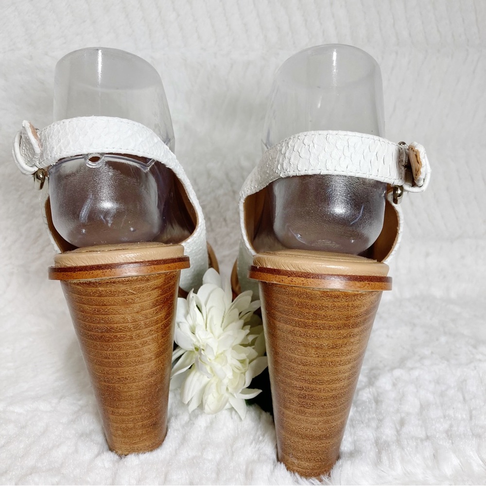 Calvin Klein PRINA White Python Embossed Wedge Sa… - image 8